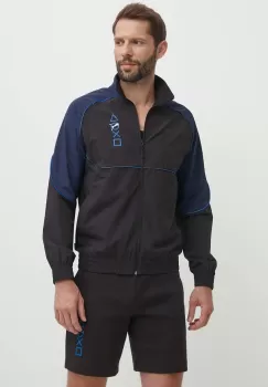 Puma geaca PUMA X PLAYSTATION barbati, culoarea negru, de tranzitie, 624696 imagine