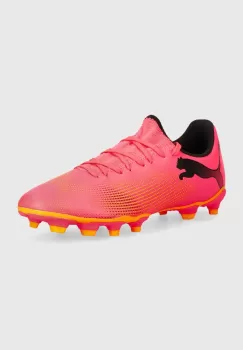 Puma ghete de fotbal korki Future 7 Play culoarea roz, 107723 imagine