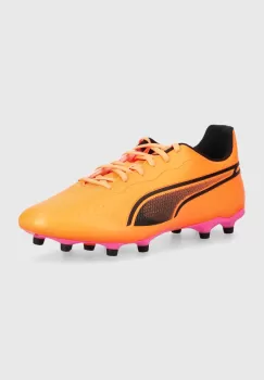 Puma ghete de fotbal korki King Match culoarea portocaliu, 107570 imagine