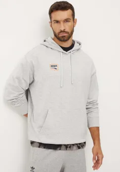 Puma hanorac de bumbac barbati, culoarea gri, cu gluga, cu imprimeu, 626748 imagine