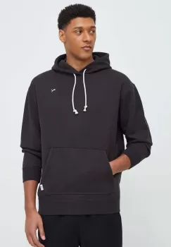 Puma hanorac de bumbac barbati, culoarea negru, cu gluga, melanj imagine