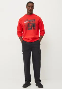 Puma hanorac de bumbac barbati, culoarea rosu, cu imprimeu, 627162 imagine