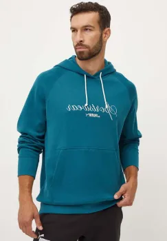 Puma hanorac de bumbac barbati, culoarea turcoaz, cu gluga, cu imprimeu, 626722 imagine