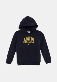 Puma hanorac de bumbac pentru copii CLASS Hoodie TR culoarea albastru marin, cu gluga, cu imprimeu, 685798 imagine