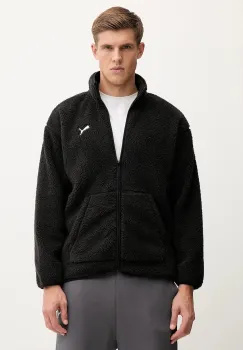 Puma hanorac fleece culoarea negru, uni, 688259 imagine