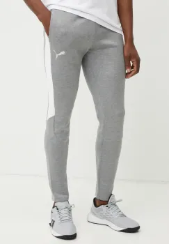 Puma pantaloni de antrenament teamEVOSTRIPE culoarea gri, modelator, 659948 imagine