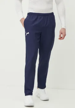 Puma pantaloni de antrenament teamRISE Sideline culoarea albastru marin, neted, 657327 imagine