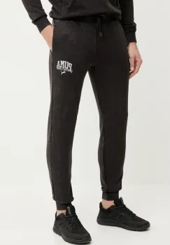 Puma pantaloni de trening barbati, culoarea negru, cu imprimeu, 684642 imagine