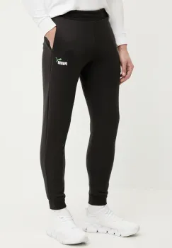 Puma pantaloni de trening barbati, culoarea negru, melanj, 684714 imagine