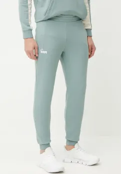 Puma pantaloni de trening barbati, culoarea verde, melanj, 684714 imagine