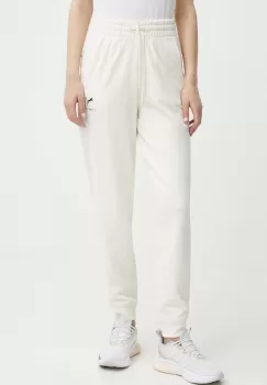 Puma pantaloni de trening BETTER SPORTSWEAR culoarea bej, cu imprimeu, 679010 imagine