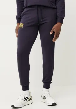 Puma pantaloni de trening culoarea albastru marin, cu imprimeu, 684652 imagine