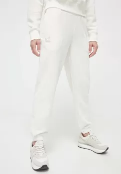 Puma pantaloni de trening culoarea bej, neted imagine