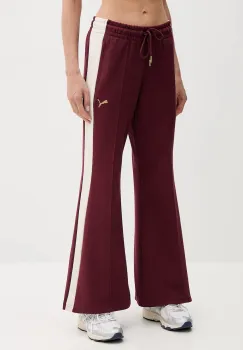 Puma pantaloni de trening culoarea bordo, cu imprimeu, 632138 imagine