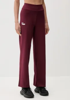 Puma pantaloni de trening culoarea bordo, uni, 682429 imagine