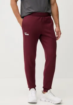 Puma pantaloni de trening culoarea bordo, uni, 682607 imagine