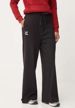 Puma pantaloni de trening culoarea negru, neted, 626631 imagine