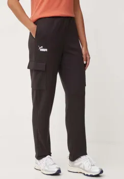 Puma pantaloni de trening culoarea negru, neted, 682502 imagine