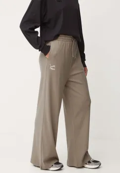 Puma pantaloni de trening culoarea verde, neted, 626631 imagine