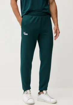 Puma pantaloni de trening culoarea verde, uni, 682607 imagine