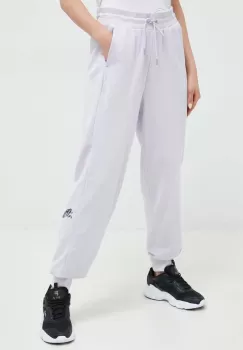 Puma pantaloni de trening culoarea violet, cu imprimeu imagine