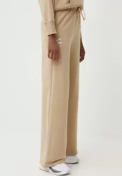 Puma pantaloni de trening din bumbac BETTER CLASSIC culoarea bej, neted, 624235 imagine
