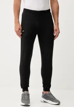 Puma pantaloni de trening din bumbac culoarea negru, cu imprimeu, 688277 imagine