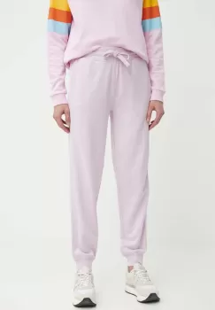 Puma pantaloni de trening din bumbac HER culoarea violet, neted, 677889 imagine