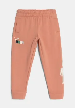 Puma pantaloni de trening din bumbac pentru copii X PLAYMOBIL culoarea portocaliu, cu imprimeu, 627391 imagine