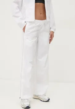 Puma pantaloni de trening femei, culoarea alb, neted, 629808 imagine