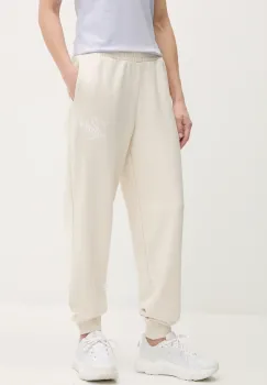 Puma pantaloni de trening femei, culoarea bej, neted, 684985 imagine