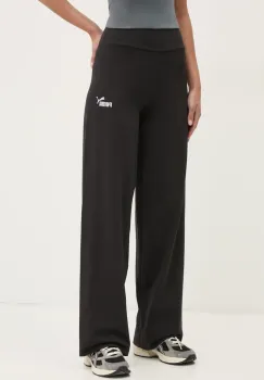 Puma pantaloni de trening femei, culoarea negru, melanj, 682428 imagine