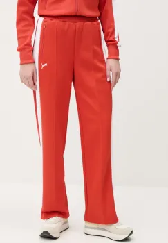 Puma pantaloni de trening femei, culoarea rosu, modelator, 629797 imagine