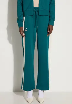 Puma pantaloni de trening Iconic T7 Straight Leg Track Pants culoarea verde, modelator, 627996 imagine