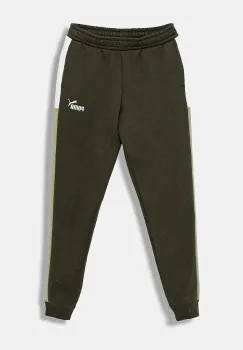 Puma pantaloni de trening pentru copii ESS BLOCK Sweatpants FL B culoarea verde, cu imprimeu, 690782 imagine