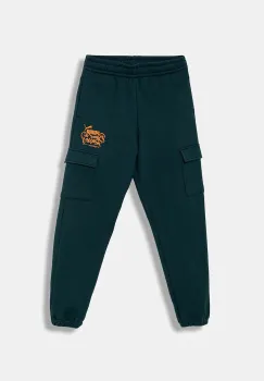 Puma pantaloni de trening pentru copii MID90s Cargo Sweatpants FL B culoarea verde, cu imprimeu, 688474 imagine