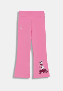 Puma pantaloni de trening pentru copii PUMA X HELLO KITTY & FRIENDS Flared Leggings culoarea roz, cu imprimeu, 632388 imagine