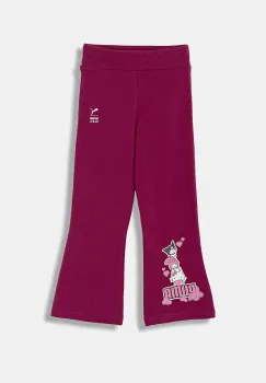 Puma pantaloni de trening pentru copii PUMA X HELLO KITTY & FRIENDS Flared Leggings culoarea violet, cu imprimeu, 632388 imagine