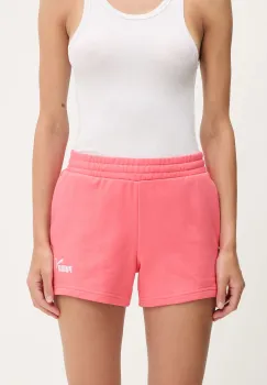 Puma pantaloni scurti culoarea roz, cu imprimeu, high waist, 682439 imagine