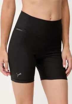 Puma pantaloni scurti de antrenament culoarea negru, uni, high waist, 527454 imagine