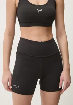 Puma pantaloni scurti de antrenament PUMA x HYROX culoarea negru, cu imprimeu, high waist, 526905 imagine