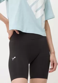Puma pantaloni scurti de antrenament Shapelux Seamless culoarea negru, neted, high waist, 524386 imagine