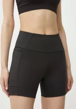 Puma pantaloni scurti de yoga Studio culoarea negru, neted, high waist, 524863 imagine