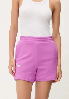 Puma pantaloni scurti femei, culoarea violet, neted, high waist, 682441 imagine