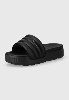 Puma papuci Karmen Slide Puffy femei, culoarea negru, cu platforma, 395399 imagine