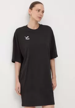 Puma rochie din bumbac BETTER CLASSIC culoarea negru, mini, oversize, 624232 imagine