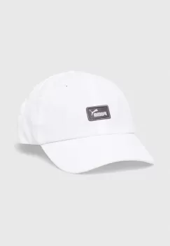 Puma sapca de baseball din bumbac culoarea alb, cu imprimeu imagine