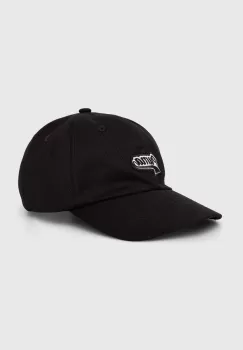Puma sapca de baseball din bumbac culoarea negru, cu imprimeu, 24032 imagine