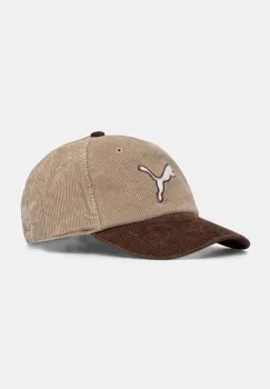 Puma sapca de baseball din catifea culoarea bej, 26384 imagine