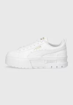Puma tenisi din piele copii Mayze Lth Jr culoarea alb imagine